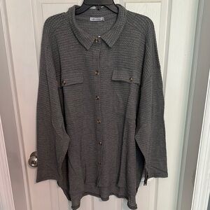 NWT Culture Code Gray Button Down Shirt